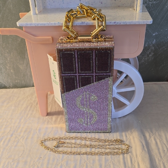 Caleesa Handbags - Caleesa $ Money Crystal Handbag Witg Crossbody Chain NWT